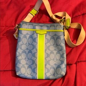 Coach Signature Stripe PVC Swingpack crossbod